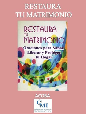 cover image of Restaura tu Matrimonio